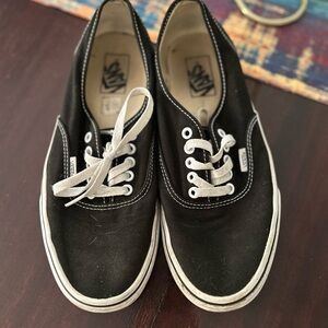 Vans Black and White Authentic Canvas Shoes